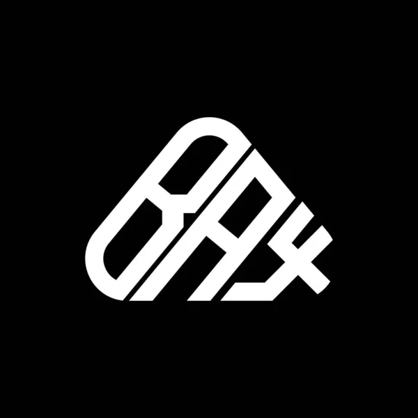 Bax 로고동그란 삼각형 모양의 그래픽 Bax 단순하고 현대적 로고와 창조적 — 스톡 벡터