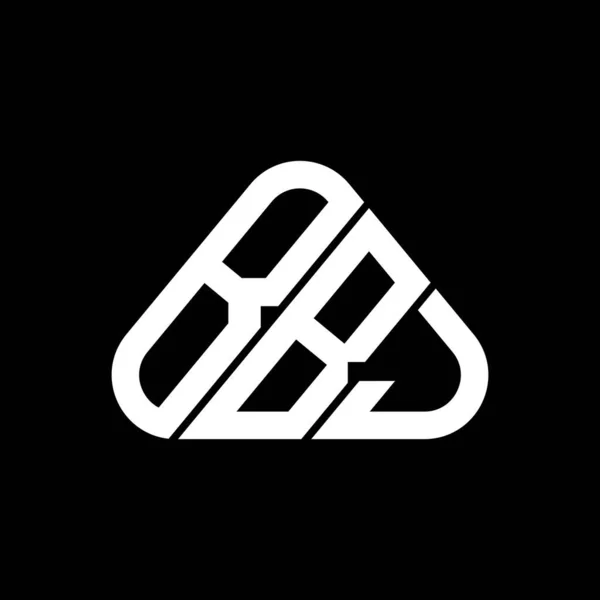 Bbj 디자인 그래픽 Bbj 간단하고 로고둥근 삼각형 — 스톡 벡터