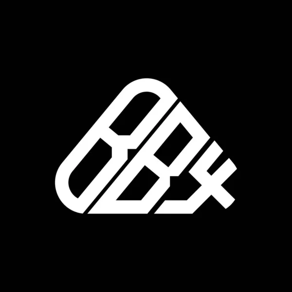 Bbx 디자인 그래픽 Bbx 단순하고 현대적 로고둥근 삼각형 모양의 — 스톡 벡터