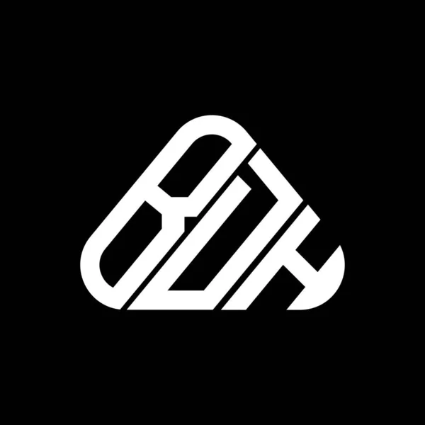 Bdh 로고만들기 디자인 그래픽 Bdh 단순하고 현대적 로고둥근 삼각형 — 스톡 벡터