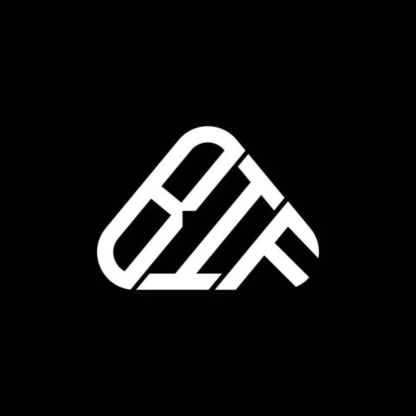 Bif 로고만들기 디자인 그래픽 Bif 단순하고 현대적 로고둥근 삼각형 — 스톡 벡터