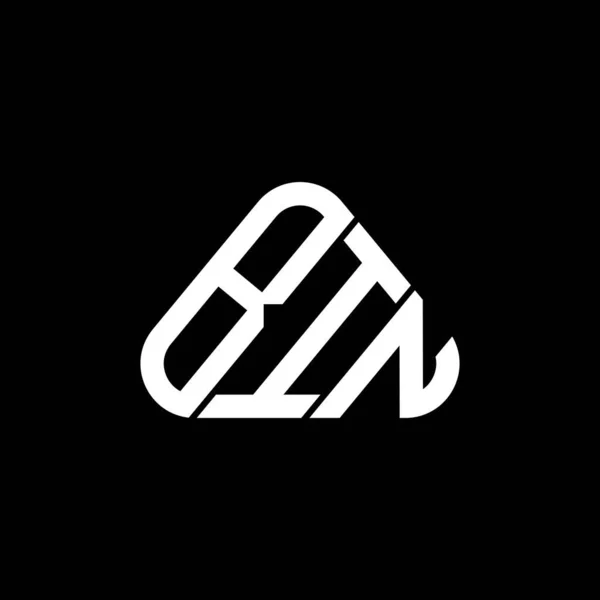 Bin字母标志创意设计与矢量图形 Bin简单现代的圆形三角形标志 — 图库矢量图片