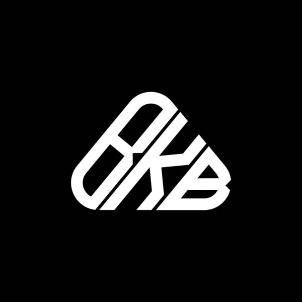 Bkb 로고만들기 디자인 그래픽 Bkb 단순하고 현대적 로고둥근 삼각형 — 스톡 벡터