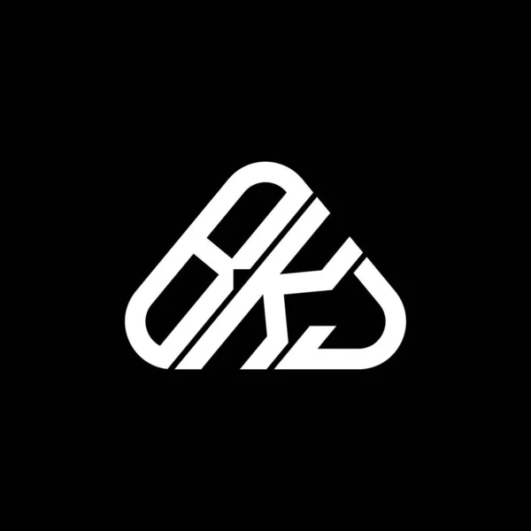 Diseño Creativo Del Logotipo Letra Bkj Con Gráfico Vectorial Logotipo — Vector de stock