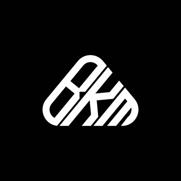 Bkm 로고만들기 디자인 그래픽 Bkm 간단하고 로고둥근 삼각형 — 스톡 벡터