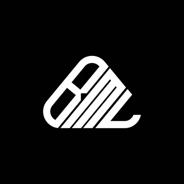 Bml字母标志创意设计与矢量图形 Bml简单现代的圆形三角形标志 — 图库矢量图片