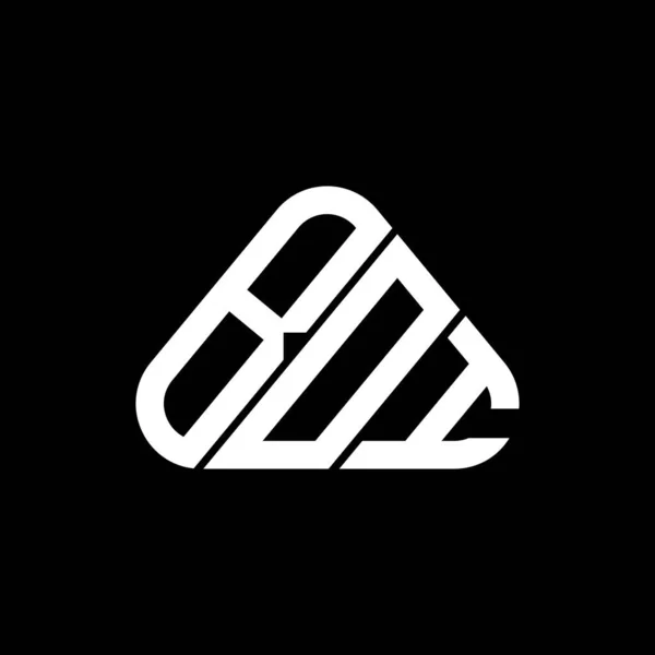 Boi 문자로 창조적 디자인 그래픽 Boi 간단하고 현대적 로고둥근 삼각형 — 스톡 벡터