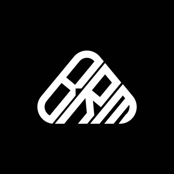Brm文字のロゴベクトルグラフィック Brmラウンド三角形の形状でシンプルかつモダンなロゴと創造的なデザイン — ストックベクタ