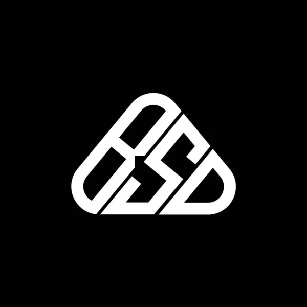 Bsd Harf Logosu Yaratıcı Tasarım Vektör Grafik Bsd Basit Modern — Stok Vektör