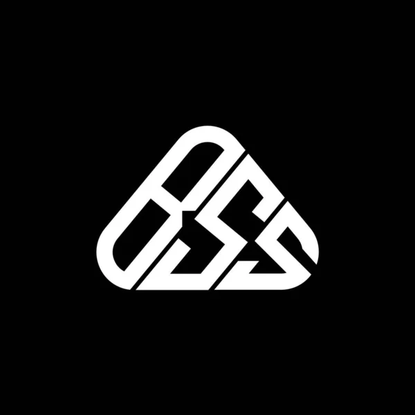 Bss 로고만들기 디자인 그래픽 Bss 간단하고 로고둥근 삼각형 — 스톡 벡터
