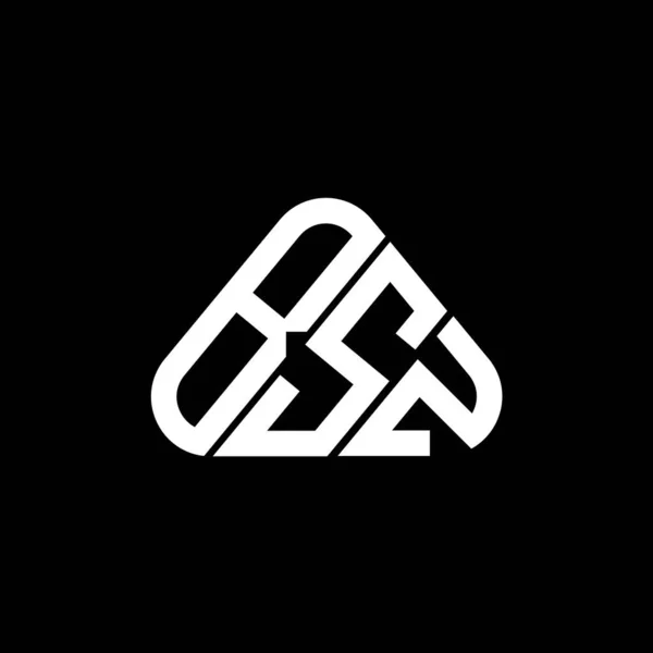 丸三角形の形でベクトルグラフィック BszシンプルかつモダンなロゴとBszの手紙のロゴの創造的なデザイン — ストックベクタ