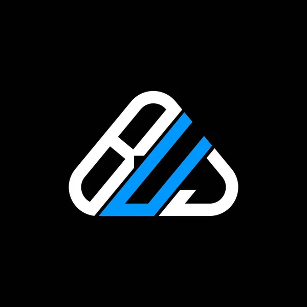 Buj Carta Logotipo Design Criativo Com Gráfico Vetorial Buj Logotipo —  Vetores de Stock