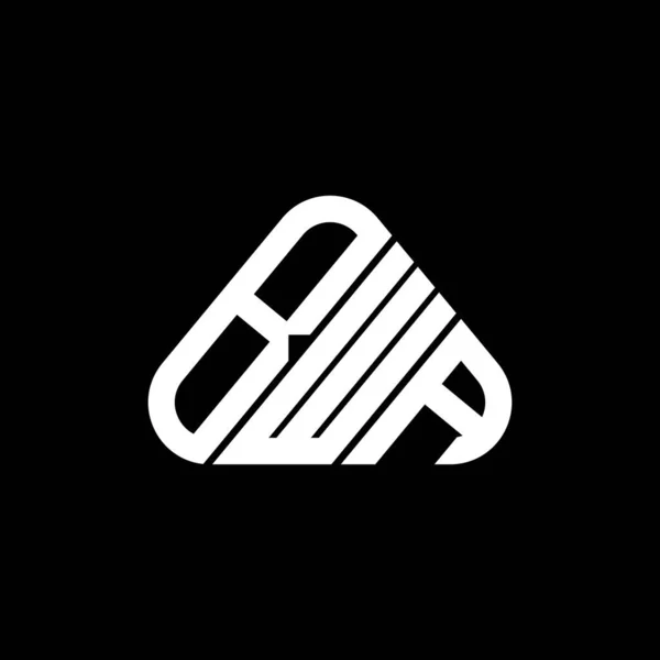 Bwa Lettre Logo Design Créatif Avec Graphique Vectoriel Bwa Logo — Image vectorielle