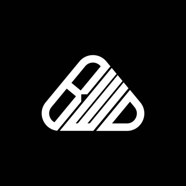 Logo Bwd Lettre Design Créatif Avec Graphique Vectoriel Logo Bwd — Image vectorielle