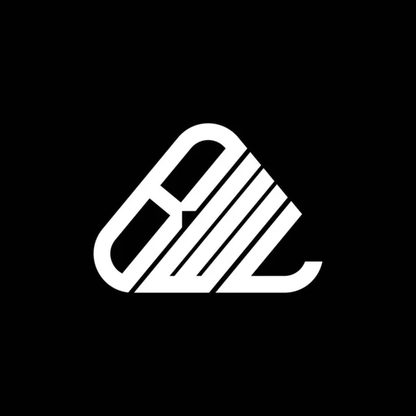 Bwl Lettre Logo Design Créatif Avec Graphique Vectoriel Logo Bwl — Image vectorielle