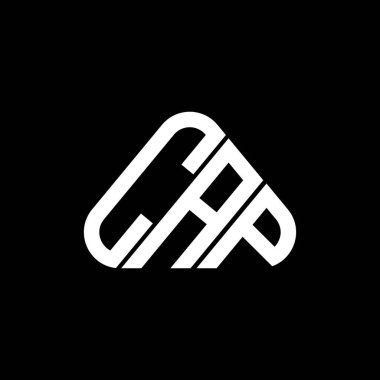 CAP harf logosu yaratıcı tasarımı vektör grafik, CAP basit ve modern logo yuvarlak üçgen şeklinde.