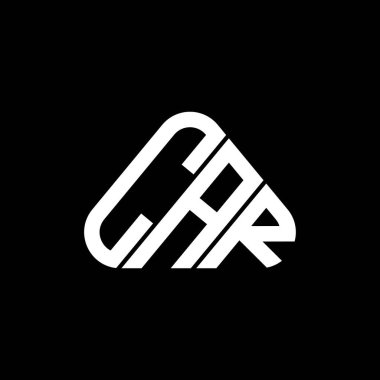 CAR harf logosu tasarımı vektör grafik, CAR basit ve modern logo yuvarlak üçgen şeklinde.
