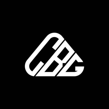 CBG harf logosu tasarımı vektör grafik, CBG basit ve modern logo yuvarlak üçgen şeklinde.