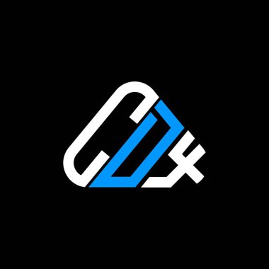 CDX harfli yaratıcı logo vektör grafik, CDX basit ve modern logo yuvarlak üçgen şeklinde.