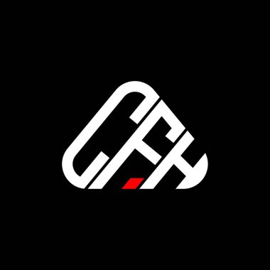 CFH harf logosu yaratıcı tasarım vektör grafik, CFH basit ve modern logo yuvarlak üçgen şeklinde.