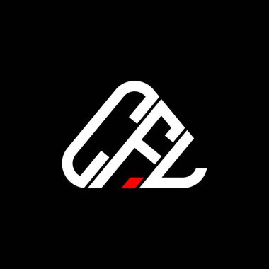 CFL harf logosu yaratıcı tasarım vektör grafik, CFL basit ve yuvarlak üçgen şeklinde modern logo.