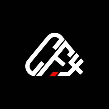 CFX harf logosu yaratıcı tasarım vektör grafik, CFX basit ve modern logo yuvarlak üçgen şeklinde.