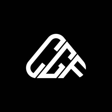 CGF harf logosu yaratıcı tasarım vektör grafik, CGF basit ve modern logo yuvarlak üçgen şeklinde.
