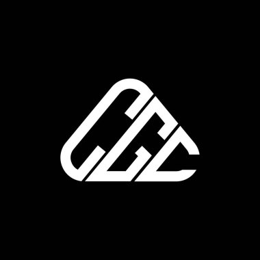 CGC harf logosu yaratıcı tasarım vektör grafik, CGC basit ve modern logo yuvarlak üçgen şeklinde.