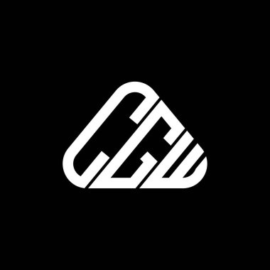 CGW harf logosu yaratıcı tasarım vektör grafik, CGW basit ve modern logo yuvarlak üçgen şeklinde.