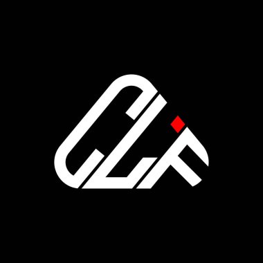 CLF harf logosu yaratıcı tasarım vektör grafik, CLF basit ve modern logo yuvarlak üçgen şeklinde.