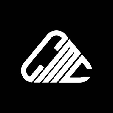 CMC harf logosu yaratıcı tasarım vektör grafik, CMC basit ve modern logo yuvarlak üçgen şeklinde.