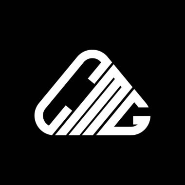 CMG harf logosu yaratıcı tasarım vektör grafik, CMG basit ve modern logo yuvarlak üçgen şeklinde.