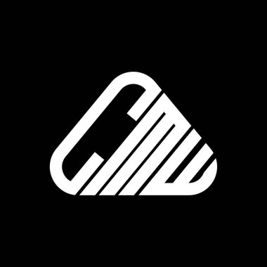 CMW harf logosu yaratıcı tasarım vektör grafik, CMW basit ve modern logo yuvarlak üçgen şeklinde.