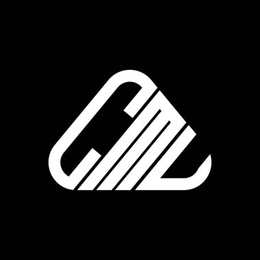 CMU harf logosu tasarımı vektör grafik, CMU basit ve modern logo yuvarlak üçgen şeklinde.