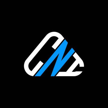 CNI harfli yaratıcı logo vektör grafik, CNI basit ve modern logo yuvarlak üçgen şeklinde.