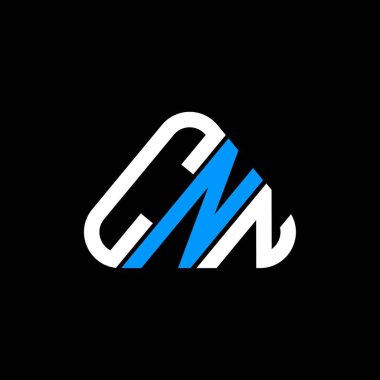 CNN harf logosu yaratıcı tasarım vektör grafik, CNN basit ve modern logo yuvarlak üçgen şeklinde.