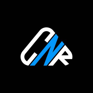 CNR harfli yaratıcı logo vektör grafik, CNR basit ve modern logo yuvarlak üçgen şeklinde.