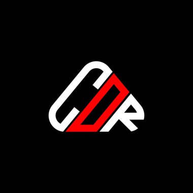 COR harf logosu yaratıcı tasarım vektör grafik, COR basit ve modern logo yuvarlak üçgen şeklinde.