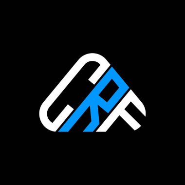 CRF harf logosu tasarımı vektör grafik, CRF basit ve modern logo yuvarlak üçgen şeklinde.
