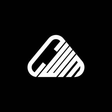 CWM harf logosu yaratıcı tasarım vektör grafik, CWM basit ve modern logo yuvarlak üçgen şeklinde.