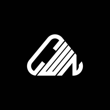 CWN harf logosu yaratıcı tasarım vektör grafik, CWN basit ve modern logo yuvarlak üçgen şeklinde.