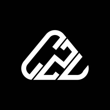 CZU harf logosu tasarımı vektör grafik, CZU basit ve modern logo yuvarlak üçgen şeklinde.