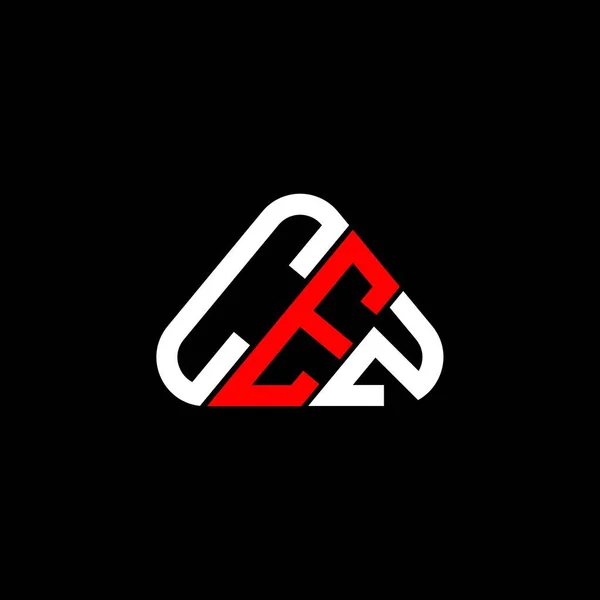 Cez Harfi Yaratıcı Logosu Vektör Grafik Cez Basit Yuvarlak Üçgen — Stok Vektör