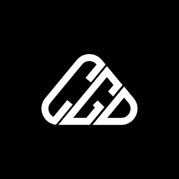 Cgd字母标志创意设计与矢量图形 Cgd简单现代的圆形三角形标志 — 图库矢量图片