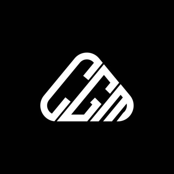 Cgm字母标志创意设计与矢量图形 Cgm简单现代的圆形三角形标志 — 图库矢量图片