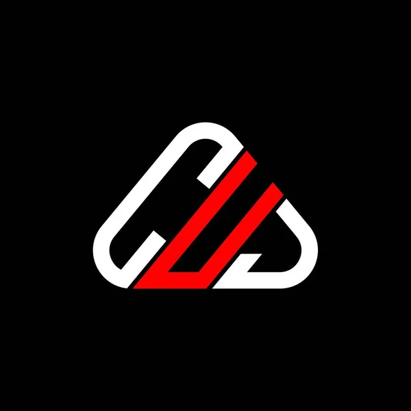 Diseño Creativo Del Logotipo Letra Cuj Con Gráfico Vectorial Logotipo — Vector de stock