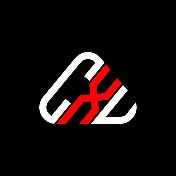 Cwu文字のロゴベクトルグラフィック Cwuラウンド三角形の形でシンプルかつモダンなロゴと創造的なデザイン — ストックベクタ