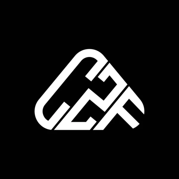 Czf字母标志创意设计与矢量图形 Czf简单现代的圆形三角形标志 — 图库矢量图片