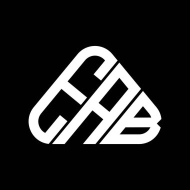 EAB harfli yaratıcı logo vektör grafiği, EAB basit ve modern logosu yuvarlak üçgen şeklinde.