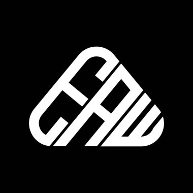 EAW harf logosu tasarımı vektör grafik, EAW basit ve modern logo yuvarlak üçgen şeklinde.